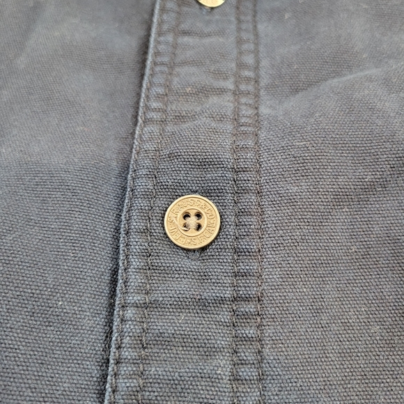 Levis Strauss Size XXL Blue Fleece Lined Button Down Shirt - Picture 5 of 9